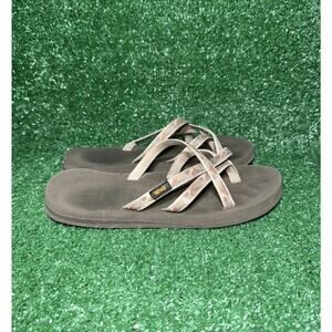 Teva Women’s Olowahu Strappy Thong Flip Flop Sandals 6840 Size 9Earthtones